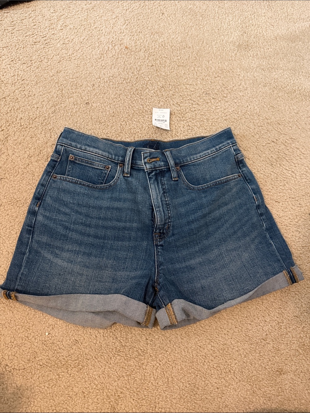 J. Crew Medium Wash Rolled-Hem Denim Shorts